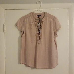 Express Low Cut Criss-cross V-neck